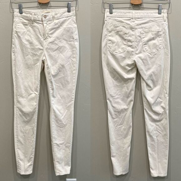 L'AGENCE Marguerite Cream Colored Skinny Jeans - Size: 25 - Picture 2 of 12